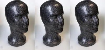 Produktbild von 3 x FP Styroporkopf SAM anthrazith-schwarz - TOP Markenqualität