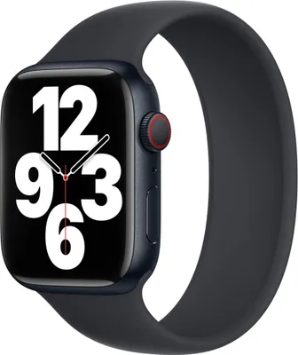 Productafbeelding van Apple Siliconen solobandje voor de Apple Watch | 38/40/41/42 mm - Maat 7 - Midnight