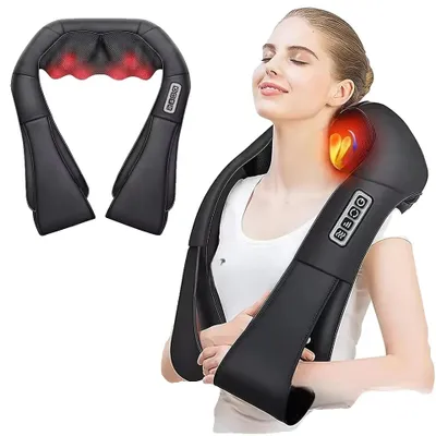 Produktbild von Nacken-Schulter-Massager, Tiefengewebe, Wärmetherapie, Schwarz