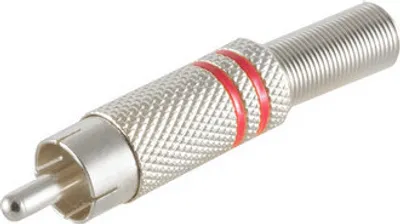 Produktbild von Cinchstecker Metall 6mm, rot