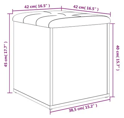 Produktbild von vidaXL Aufbewahrungsbank Sonoma-Eiche 42 x 42 x 45 cm Holzwerkstoff