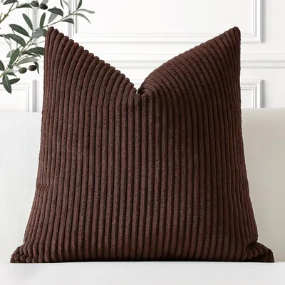 Produktbild von Kissenbezug Ribflanell, 60x60 cm, Braun, für Wohnzimmer