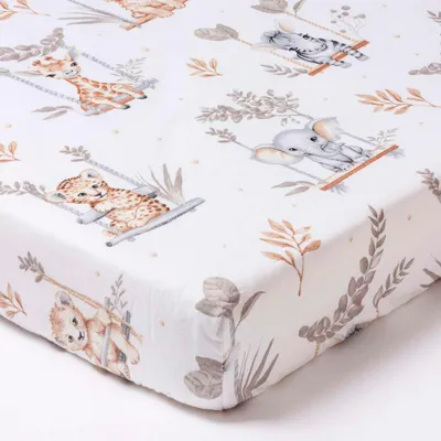 Produktbild von Happy Jungle Spannbettlaken 120x60cm