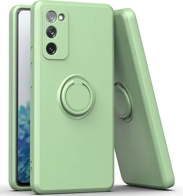 Produktbild von Samsung S20 FE Handyhülle, Ring Halter Ständer Kratzfeste Weiche Silikon schutzhülle für Samsung Galaxy S20 FE/S20 FE 5G/S20 FE 2022 Türkis