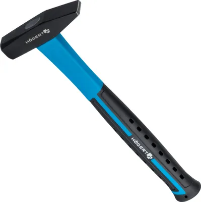 Produktbild von 300g, Schlosserhammer mit Fiberglasstiel von Högert | Kopf aus C45 Kohlenstoffstahl | Robuster Fiberglasstiel | Vibrationsdämpfend