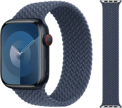 Produktbild von Original Apple Braided Solo Loop Armband 42/44/45mm Größe 12 Storm Blue