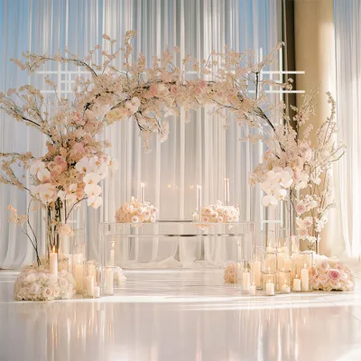 Immagine prodotto di WISFOR arco di nozze 2,36×2,36 m sfondo cornice metallo palloncino decorazione cabina fotografica fai da te ferro fiore cornice matrimonio arco per la decorazione del ricevimento di nozze