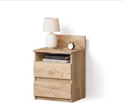 Produktbild von Nachttisch Livinity Roya Goldkraft Eiche 39.6 x 59.1 cm, Model 62487