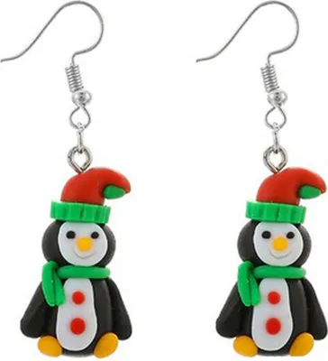 Produktbild von Pinguin Mütze Ohrringe Ohrstecker Miniblings Weihnachtsmann Weihnachten Xmas