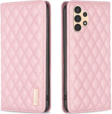 Produktbild von Galaxy A13 Hülle, Elegant Bookstyle Flip Leder Kartenfächer Schutzhülle mit Ständer für Samsung Galaxy A13 4G / A13 5G Pink