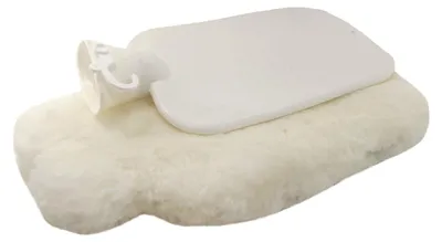 Produktbild von Fellhof Wärmeflasche mit Lammfellhülle beige, klein, 2081 - Gr. 20 x 28 cm, 0,8 l