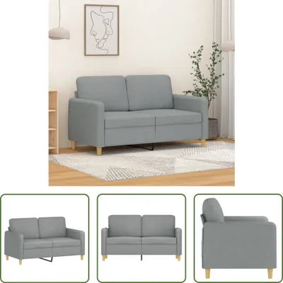 Produktbild von The Living Store 2-Sitzer-Sofa Hellgrau 120 cm Stoff