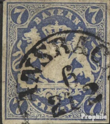 Produktbild von Briefmarken Bayern 1868 Mi 21a Pracht gestempelt Staatswappen