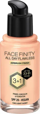 Produktbild von Cremige Make-up Grundierung Max Factor Face Finity All Day Flawless 3 in 1 Spf 20 Nº C40 Light ivory 30 ml
