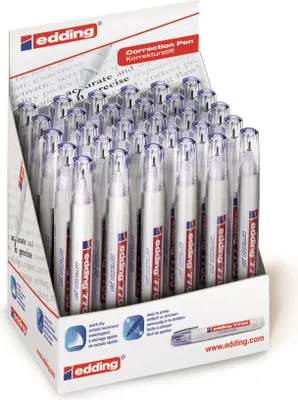 Produktbild von edding 7700 Korrekturstift Display weiß (30 Stück)