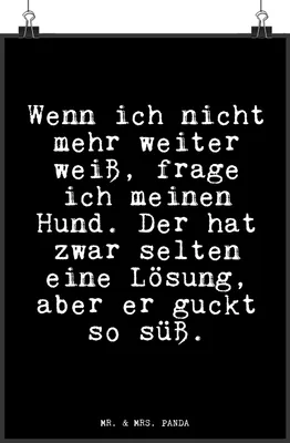 Produktbild von Mr. & Mrs. Panda Bild Wenn ich nicht mehr... DIN A5 - Schwarz - Geschenk, Frauchen, Kunstdruck, Wandbild, drucke, Herrchen, Plakat, Liebe, Sprüche, Spruch, wanddeko