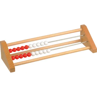 Produktbild von Rechenschieber rot/weiß, Zahlenraum 1-20, Abakus aus Holz-Wiemann Lehrmittel