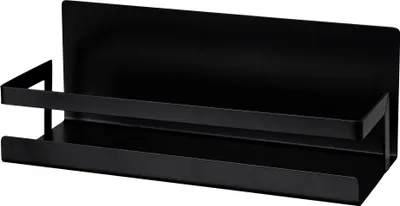 Magnetisches Gewürzregal mit Rand, 30x12x11 cm, schwarz