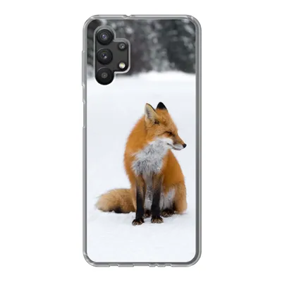 Produktbild von MuchoWow® Handyhülle Schutzhülle Hülle für Samsung Galaxy A32 5G Fuchs - Schnee - Winter Silikon Softcase Handy Hülle - Softcase