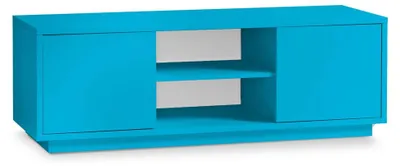 Produktbild von AILEENSTORE TV-Lowboard Eyecatcher - Fernseher-Tisch in Holz-Optik - HiFi-Kommode mit 2 Türen & 2 Fächern - Wohnzimmer-Möbel, Farbe:türkis-blau