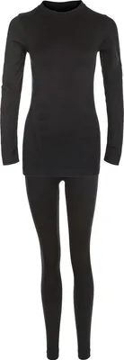Image de WHISTLER Ensemble de lingerie fonctionnelle Mall avec t-shirt manches longues et collants 1001 Black S/M