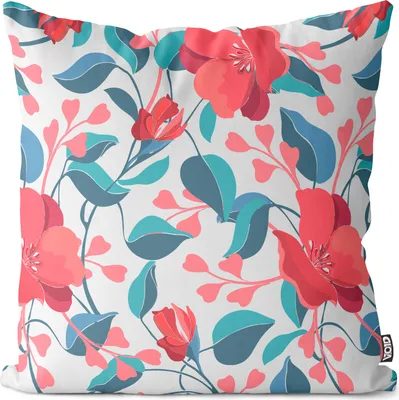 Produktbild von VOID Geranien Blumen Kissenbezug Kissenhülle Sofakissen Kissen Deko Outdoor-Kissen Dekokissen