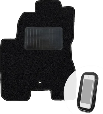 Produktbild von moto-MOLTICO Fahrer Fußmatte Auto Velours Fahrerseite Autoteppiche Schwarz Fahrermatte 1-teilig passend für Hyundai Tucson 2004-2009