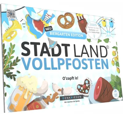 Image de DENKRIESEN - STADT LAND VOLLPFOSTEN® - Édition Biergarten - \O'zapft is!\" | Bloc de jeu A4"