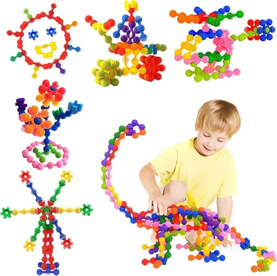 Image de Jeu de construction créatif - 100 pièces - Créez des jouets-puzzles pour enfants, notamment pour les tout-petits