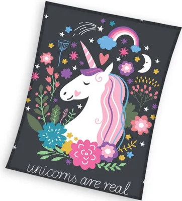 Immagine prodotto di coperta grande, calda e morbida 150x200 con unicorno