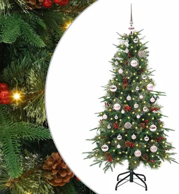 Immagine prodotto di Maison Exclusive - Albero di Natale artificiale pieghevole, verde, 150 cm, in PE e PVC