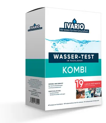 Produktbild von Ivario Kombi-Wassertest, Testung 19 trinkwasserrelevanter Parameter