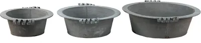Zdjęcie produktu dla Zestaw 3 misek dekoracyjnych Clayre & Eef Ø 36x11 cm szary metal