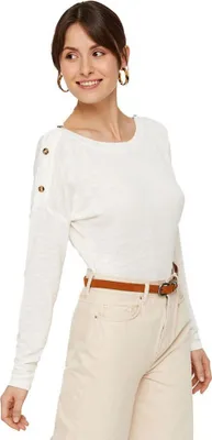 Image de Pieces Nollie T-shirt manches longues Blanc S Femme Blanc S