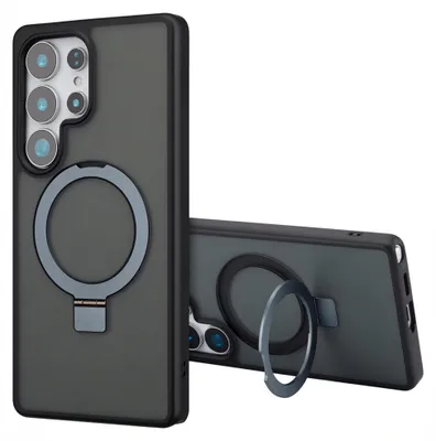 Produktbild von Accezz Ring Stand Backcover mit MagSafe Samsung Galaxy S25 Ultra - Schwarz