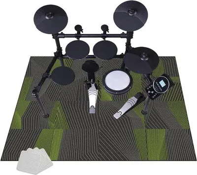 Obrázok produktu pre Zvukovo izolačná podložka na cvičenie – protiskluzová gumová spodná strana – 160 x 120 cm – čierna