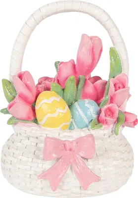 Obrázok produktu pre Veľkonočný košík Clayre & Eef 14x11x18 cm biely plast
