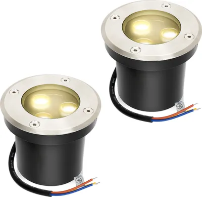 Produktbild von TolleTour 2x 3W Bodenleuchte IP65 Außen LED Leuchte Bodeneinbaustrahler Bodenstrahler Bodenlampe Warmweiß