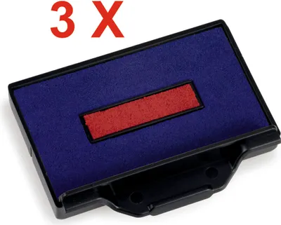 Produktbild von 3 X Trodat Ersatzkissen 6/53 für Professional 5440 – Stempelfarbe zweifarbigFür Professional 5440, 5440 L