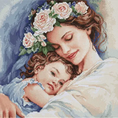 Image de Kit de broderie Luca-S "Amour Éternel", 25x25 cm