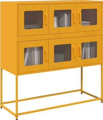 Obrázek produktu pro Maison Exclusive - Průchozí skříňka hořčičně žlutá 100,5x39x107 cm za studena válcovaná ocel