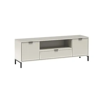 Produktbild von TV-Schrank TV-Lowboard LINNA LS-4 – Geriffelte 2 Türen und 1 Schublade, B:165 cm, Farbe: Kaschmir