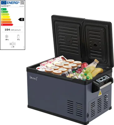 Produktbild von Autokühlschrank ‘Alberona’ Kompressor-Kühlbox tragbar Stahl 26 L Blaugrau