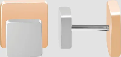 Produktbild von Akzent Edelstahl Ohrstecker, IP Roségold, roségoldfarbig