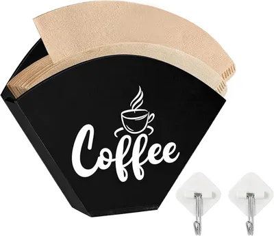 Kaffeefilterhalter aus Holz, Wandhalterung für Filtertüten