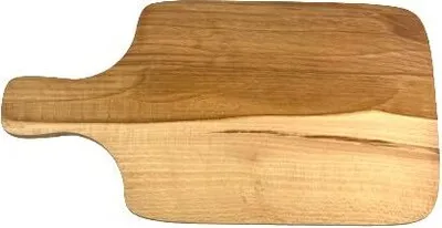 Produktbild von Schneidebrett aus massivem geöltem Buchenholz | mit Haltegriff klein | Küchenbrett Servierbrett Buchenholzbrett | Servierplatte 30,5x16x1,5 cm
