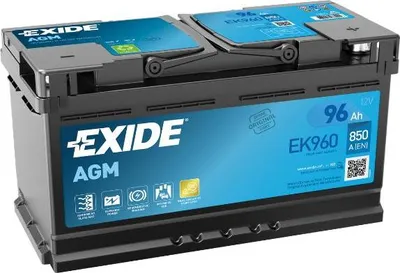 Zdjęcie produktu dla Akumulator samochodowy Exide EK960 Start-Stop AGM 12V 96Ah 850A