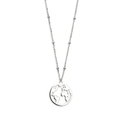 Produktbild von Xenox XS2985 Kette mit Anhänger Damen Wanderlust Weltkugel Sterling-Silver
