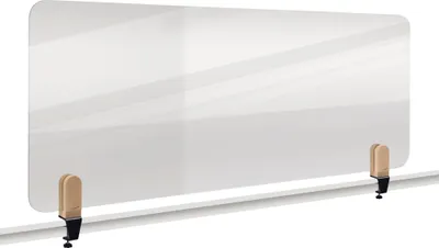Produktbild von Legamaster ELEMENTS Tischtrennwand transparent 60x160cm Klammern, Schreibtisch-Trennwand, Transparent, 1600 x 5 mm, Polymethylmethacrylat (PMMA), Klemme, 4,8 cm