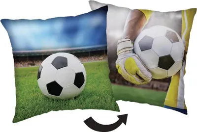 Produktbild von Jerry Fabrics Kissen Fußball zwei Seiten 40x40 cm